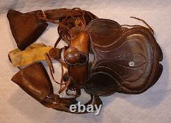 Vintage Children's Western Brown Leather Pony Horse Saddle