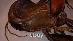 Vintage Children's Western Brown Leather Pony Horse Saddle