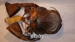 Vintage Children's Western Brown Leather Pony Horse Saddle