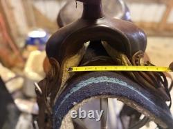 Vintage Circle Y Cow Country Saddle with Breastcollar and Headstall 15 Seat