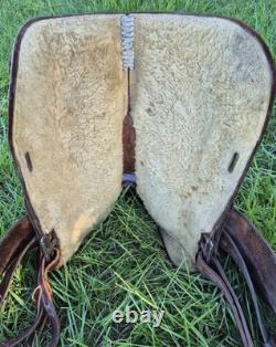 Vintage Circle Y Western Show Saddle Floral Hand Tooled Sterling Silver 15-15.5