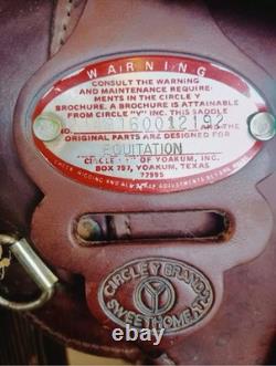 Vintage Circle Y Western Trail Equitation Saddle 16 Seat Softee Leather
