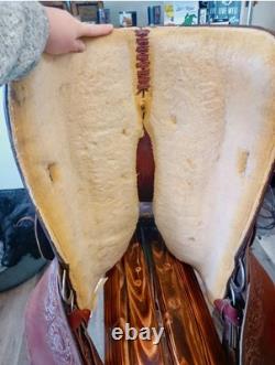 Vintage Circle Y Western Trail Equitation Saddle 16 Seat Softee Leather