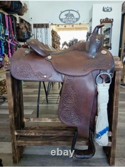 Vintage Circle Y Western Trail Equitation Saddle 16 Seat Softee Leather