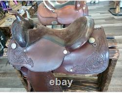 Vintage Circle Y Western Trail Equitation Saddle 16 Seat Softee Leather
