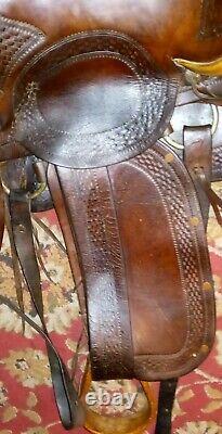 Vintage /Collectors of Americana Western high back seat Saddle late 1800's