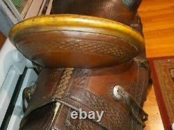 Vintage /Collectors of Americana Western high back seat Saddle late 1800's