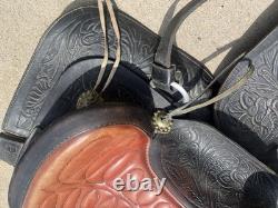 Vintage Custom Made Western Saddle Leather