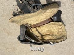 Vintage Custom Made Western Saddle Leather