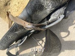 Vintage Custom Made Western Saddle Leather