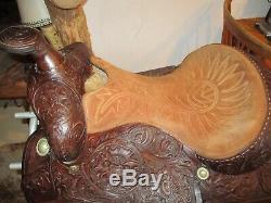 Vintage Custom Made Western Saddle by Dryers Saddles Melissa Texas 15.5-16 Seat