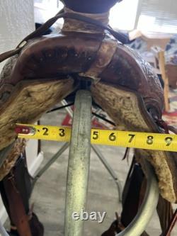 Vintage Custom Western Saddle 15 NICE! Possibly Harry Rowell