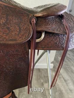 Vintage Custom Western Saddle 15 NICE! Possibly Harry Rowell