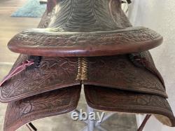 Vintage Custom Western Saddle 15 NICE! Possibly Harry Rowell