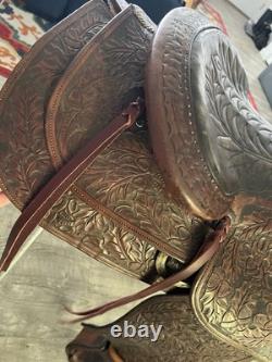 Vintage Custom Western Saddle 15 NICE! Possibly Harry Rowell
