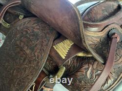 Vintage Custom Western Saddle 15 NICE! Possibly Harry Rowell