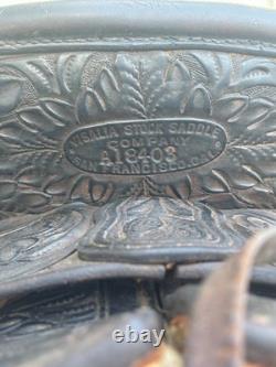 Vintage DE walker FULL FLORAL Visalia Saddle
