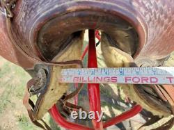 Vintage Denver Round Skirt High Back Western Saddle 12½ Seat