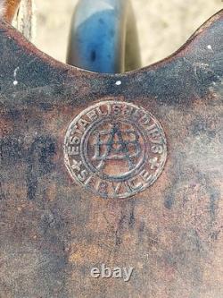 Vintage Early Bona Allen makers mark 15¼ Western Saddle As Is