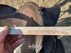Vintage Early Bona Allen makers mark 15¼ Western Saddle As Is