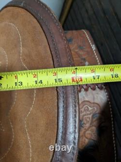 Vintage Easy Rider Action Saddle Tooled Leather Western Horse Saddle