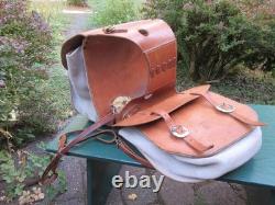 Vintage Frank Finch Albany Oregon Custom Leather Saddlebags Western Saddle Bags
