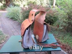 Vintage Frank Finch Albany Oregon Custom Leather Saddlebags Western Saddle Bags