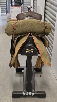 Vintage Frank Vela Saddlery Western Saddle Set with Rack Blanket Bridle