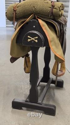 Vintage Frank Vela Saddlery Western Saddle Set with Rack Blanket Bridle