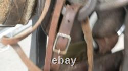 Vintage Frank Vela Saddlery Western Saddle Set with Rack Blanket Bridle