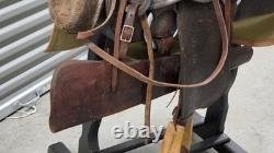 Vintage Frank Vela Saddlery Western Saddle Set with Rack Blanket Bridle