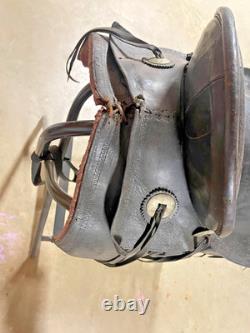 Vintage Fred Mueller Western 16 Seat Saddle -Denver, CO High Back, Packer Style