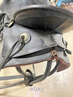 Vintage Fred Mueller Western 16 Seat Saddle -Denver, CO High Back, Packer Style