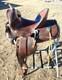 Vintage Fred Mueller Western Saddle Rounded Skirt 14 Seat