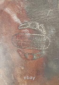 Vintage Fred Mueller Western Saddle Rounded Skirt 14 Seat