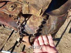 Vintage Fred Mueller Western Saddle Rounded Skirt 14 Seat