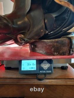 Vintage Fred Mueller Western Saddle Rounded Skirt 14 Seat