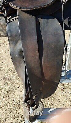 Vintage G. S. Garcia Elko Nev. Saddle 13½ Seat