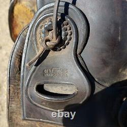 Vintage G. S. Garcia Elko Nev. Saddle 13½ Seat