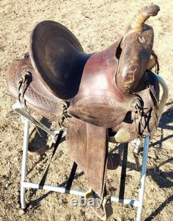 Vintage Hamley & Co. Pendleton Ore. Western Saddle Rounded Skirt 12 Seat