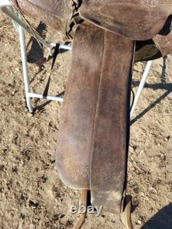 Vintage Hamley & Co. Pendleton Ore. Western Saddle Rounded Skirt 12 Seat