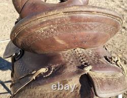 Vintage Hamley & Co. Pendleton Ore. Western Saddle Rounded Skirt 12 Seat