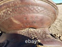 Vintage Hamley & Co. Pendleton Ore. Western Saddle Rounded Skirt 12 Seat