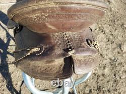 Vintage Hamley & Co. Pendleton Ore. Western Saddle Rounded Skirt 12 Seat