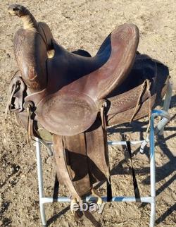 Vintage Hamley & Co. Pendleton Ore. Western Saddle Rounded Skirt 12 Seat