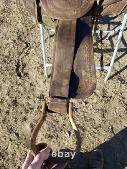 Vintage Hamley & Co. Pendleton Ore. Western Saddle Rounded Skirt 12 Seat