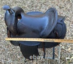 Vintage Hamley Style 14 Western Saddle Full Tooled Leather Rope FOR DECOR ONLY