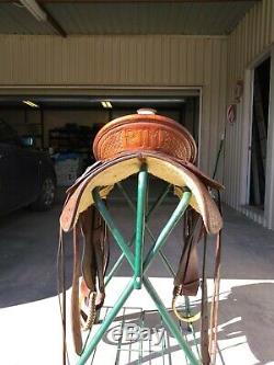 Vintage Handmade Custom Western Saddle 16 seat