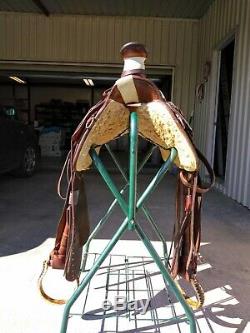 Vintage Handmade Custom Western Saddle 16 seat
