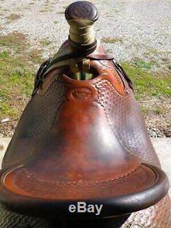 Vintage Handmade Custom Western Saddle 16 seat